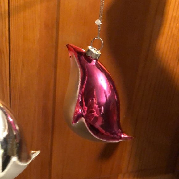 Set of 6 Glass Colored Penguin Ornaments - Picture 2 of 10